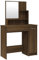 vidaXL Schminktisch mit Spiegel Stauraum Frisiertisch Kommode Frisierkommode Kosmetiktisch Schminkspiegel Schlafzimmer Braun Eichen-Optik 86,5x35x136cm