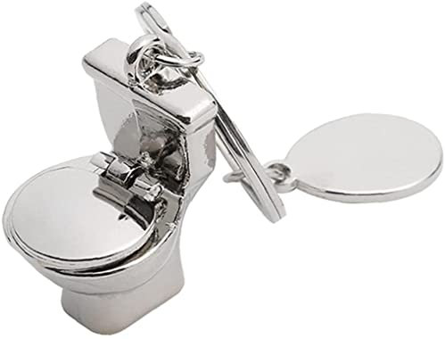 Porte-clés amusant avec inscription « Toilet Model Like Real Close Stool », taille M, autres pierres précieuses, conforme à l'image., M