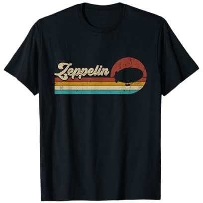 Vintage Zeppelin Retro Sunset Funny Dirigible Airship T-Shirt