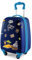 Hauptstadtkoffer - for Kids - Kindergepäck + Reflektierende Aufkleber Piraten, Kinderkoffer, Hartschalenkoffer, Reise Trolley für Kinder, Handgepäck, 24 Liter, Dunkelblau