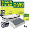 MANN-FILTER Inspektionspaket Filterset 1x Ölfilter, 1x Luftfilter, 1x Innenraumfilter (Aktivkohlefilter), Kompatibel mit CITROËN C1 (PM_, PN_), PEUGEOT 107 (PM_, PN_), TOYOTA AYGO (_B1_)
