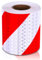 RANJIMA Reflektierendes Klebeband Rot Weiß, 10cm x 10M Wasserdicht Absperrband Selbstklebendes Reflektierendes Klebeband Absperrband für Treppe Fahrzeuge Boote Wegweiser Baustellenabsperrungen