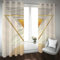 Gardinen Blickdicht, Curtains for Bedroom Goldschwarz Streifen und Dreieck Vorhang Polyester Gardinen 2er Set 137x183cm(WxH)
