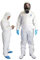 SupremeTTF Pack of 5 - Disposable Work Overall with Hood, Chemical Protection Type 5/6, Waterproof Coverall Suit, Industrial Safety Workwear, Men Women (2XL)