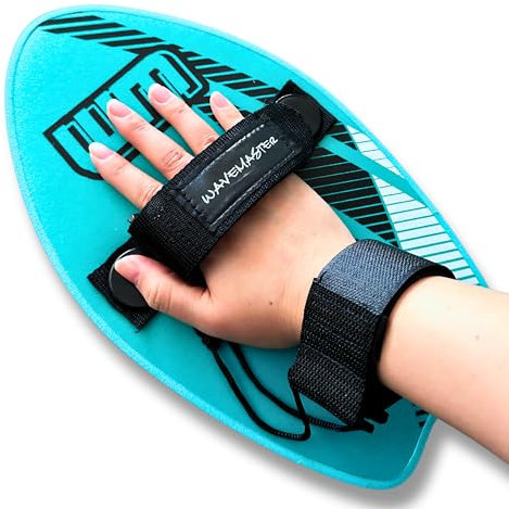 WM 30,5 cm Pocket Surfer Hand Body Board – Ultra Hard Slick Boogie Boards für Strand Kinder, Bodyboard mit verstellbarem Riemen, Bodyboard Handgelenk-Leine, Boogie Boards für Kinder und Erwachsene