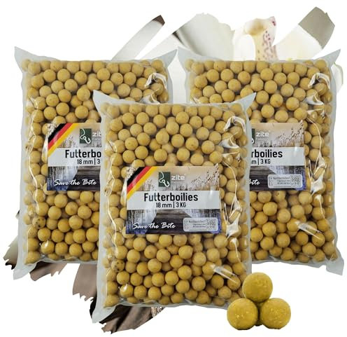 Zite Fishing Futterboilies Vanille weiß 18 mm 3x3 kg