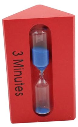 HAKIDZEL Minuteur De Sable Bois Décoration Élégante pour Bureau Et Maison Rouge