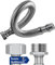 DVGW Tuyau blindé 3/4-1 30-150 cm, tuyau flexible, DN25 & DN19, raccord d'eau, chauffage, système d'adoucissement (80 cm, filetage extérieur 1 x écrou de raccordement, tuyau blindé)