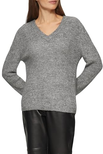 s.Oliver Strickpullover mit V-Ausschnitt und Rippblende