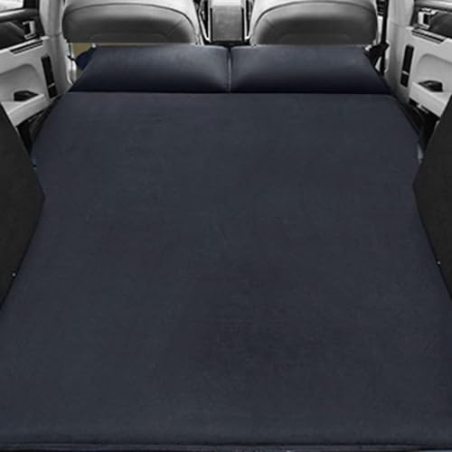 NOVSKI Für Skoda Yeti Superb Octavia Fabia Karoq Kodiaq Ciaz/Alivio Matratze Auto Luftbett,Tragbar Dickere Rücksitz Kofferraum Reisen Luftkissen Reise Campingzubehör,A-Black