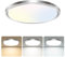 libtit 33CM Flush Mount Ceiling Light, 24W 2400Lm Bright Light Fixture Brushed Nickel, Adjustable 3000K/4000K/6500K 3 Colour Temperature Ceiling Lamp for Bathroom Bedroom Kitchen
