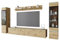 Piaski Vera II Ensemble de meubles de salon avec éclairage LED en option, disponible en plusieurs coloris (Chêne Artisan, avec éclairage LED)