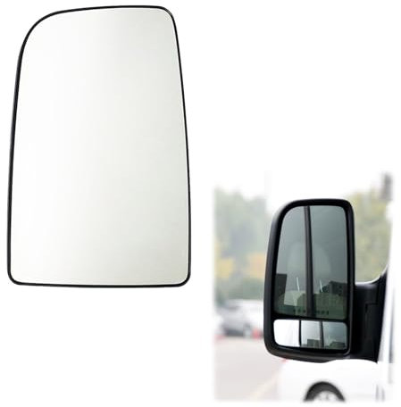 HAPPOW Wing Mirror Glass Non-Heated Left for Mercedes Sprinter and for VW Crafter 2006-2018,Wing Mirror, Compatible with A0028111533, with 1Back Plate