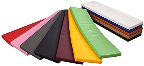 Outdoor Gartenbank Sitzkissen Polster Wasserdicht Lederbezug 100x30cm Gelb Lang Bankkissen für 2/3 Sitzer Terrassenstuhl