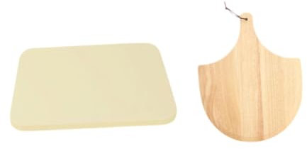 F Fityle Piedra rectangular para pizza, piedra para hornear, piedras resistentes para hornear pan, piedras para horno, herramientas para pizza con pala para