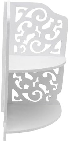 CHILDWEET Zweischichtiges Lagerregal Multifunktionsregal Für Badezimmer Weiß Haushaltskleinteile-Organizer Badezimmerregal