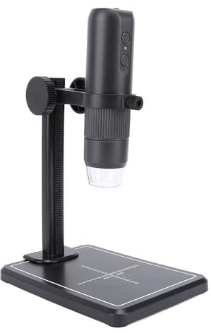 Plyisty Wireless Digitales Mikroskop, 50 X 1000x Vergrößerung WiFi Tragbares Handheld-Mikroskop mit Ständer, 1080p, 8 LEDs, PC-Ansicht, Mikroskopkamera für Telefon, PC, Laptop
