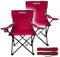 24MOVE® Faltstuhl rot 2er Set Campingstuhl Anglerstuhl mit Getränkehalter - Anglersessel klappbar - Klappstuhl Gartenstuhl Faltstuhl Relaxsessel Campingsessel faltbar, Polyester, draußen oder drinnen