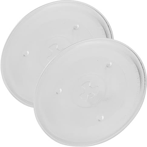 PEPLAYTAL 2pcs Microwave Glass Plate Replacement Oven Plate Turntable Tray Sturdy Robust Microwave