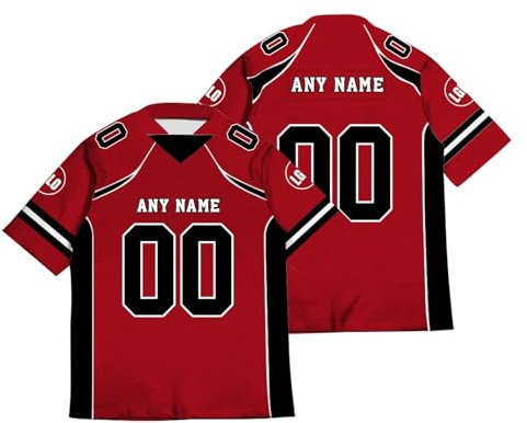 American Football Trikot Personalisiert American Football Jersey Shirts Personalisierte Spieltrikots mit Name Nummer Logo für Kinder Erwachsene Junge Mädchen Herrn Damen A09