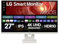 LG SMART Monitor 27U731SA-W, 4K UHD IPS 27 inch, 60Hz, 5ms GtG, HDR10, Wi-Fi, Bluetooth, Home office - Remote Desktop, Airplay, webOS smart apps with remote, Speakers, HDMI, USB-C, White
