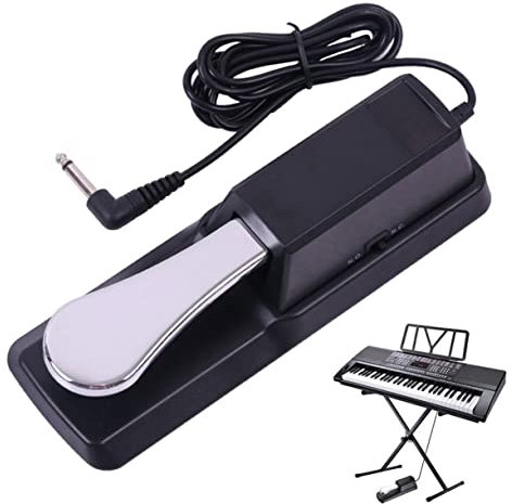 Abaodam Sustain Pedal für Elektronische Keyboards Fußpedal mit Klassischem Design Kompatibel mit Yamaha Korg Digitalpianos Verbesserte Akustische Schwarz