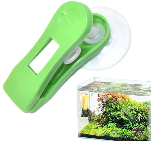 Aquarium-Algenklammer mit Saugnapf – Futterhalter, Pflanzenbefestigungsunterstützung für Meeres- und Süßfische | Zubehör für Heimbecken, Haus, Garten, Aquarien, Fischfütterung