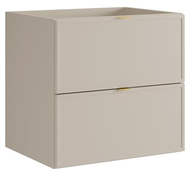 Vente-unique - Mueble de Lavabo Ondil - L 60cm x A 45cm x H 60cm - MDF - Beige