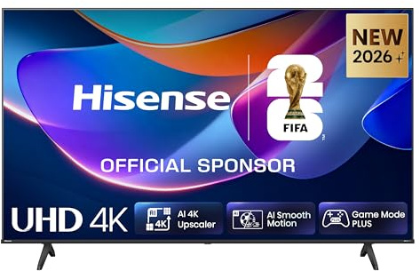 Hisense 58E6DS Fernseher 58 Zoll, 4K UHD Smart TV, Hi View AI Engine, 60Hz Game Mode Plus, Dolby Vision, 4K Upscaler, DTS Virtual, X, Smooth Motion, Airplay, Sprachsteuerung, 2026