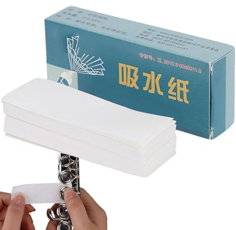 Holzbläser Polster Reinigungspapier, Hochabsorbierendes Sax-Papier Set, Praktische Wartungshilfe Musikinstrumente, Feuchtigkeitsentferner Klappenpolster Zubehör | Für Querflöte Klarinette