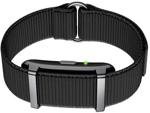 Smart Bracelet, 24/7 Herzfrequenzmessung mit HRV und Sauerstoffsättigung, Schlafphasenanalyse, mehrere Sportmodi, Fernauslöser für Fotos, 1ATM wasserresistent, Schwarz