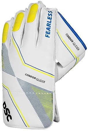 DSC Condor Glider Cricket-Wicket-Keeper-Handschuhe aus Leder für Herren | Größe – Jungen | Zum Wicket-Keeper und Schlagen