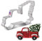 Camioneta vintage extragrande con cortador de galletas de árbol de Navidad, 12,7 cm, fabricado en Estados Unidos por Ann Clark