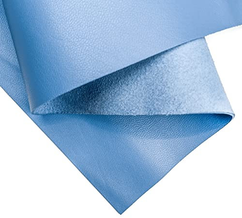 Echtes hellblaues Lammfell: echtes himmelblaues Lammfell zum Basteln, Nähen und für personalisierte Projekte (Blithe Blue, 20 x 25 cm)