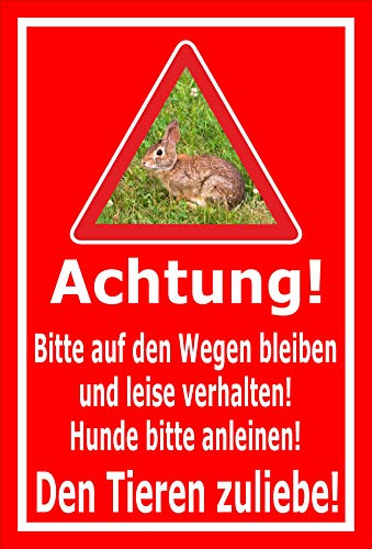 Melis-Folienwerkstatt Schild Auf den Wegen bleiben - 30x20cm - Bohrlöcher - 3mm Aluverbund – 20 VAR S00359-181-D