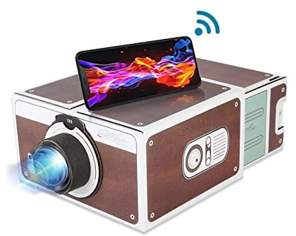 Annadue Mini projecteur (deuxième génération), projecteur Intelligent Portable Bricolage, projecteur de téléphone Portable (Home cinéma), projecteur de grossissement d'image 8 x.