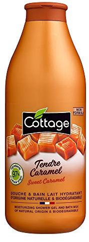 Cottage - Duschbad Und Feuchtigkeitsmilch - Weichkaramell - 97% Natürliche Inhaltsstoffe 1 Einheit - 750 Ml