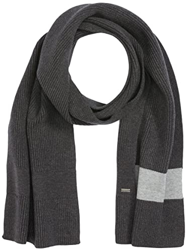 TOM TAILOR Herren Strickschal 1026778, 10617 - Black Grey Melange, ONESIZE