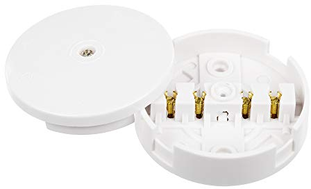Invero 20A Junction Box 4-Terminal (59mm) - Suitable for Domestic and Commercial Uses - White