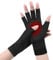 ACWOO Kupfer Arthritis Handschuhe, Kompressionshandschuhe Herren Damen für Rheumatoide & Osteoarthritis, Copper Arthrose Handschuhe Fingerlose Handschuhe für Schmerzlinderung (L)
