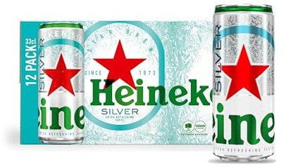 Heineken Silver Cerveza Lager Pack Lata, 12 x 33cl