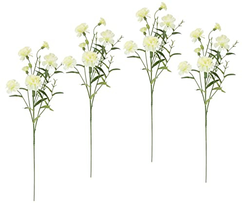 Künstliche Nelken Blumen Pflanzen Arrangements Kunstblumen Dekoration Einzelblume Stielblume Seidenblume Knospe Stiele für Kranz Gestecke Bouquets Muttertag Hochzeit Dekorationen Grabdeko Geschenk