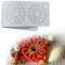 Moules en silicone en forme de fleur pour décoration de gâteau - Motif floral - 28 x 7,5 x 0,3 cm