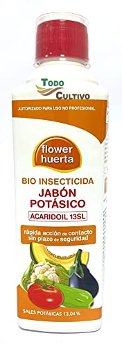 Jabon Potasico 13% 500ml. Insecticida acaricida de origen natural sim mplazo de segurida. Certificado ecologico