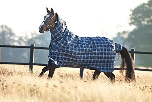 Rhino Plus Turnout lite, Navy Check/Indigo, 155