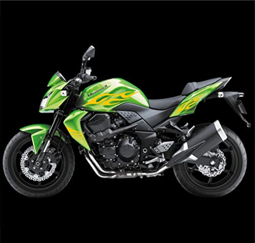 DualColorStampe Aufkleber kompatibel mit Kawasaki Z750 Tank DX-SX Sticker Moto Motorbike COD.M0150 (Gelb)