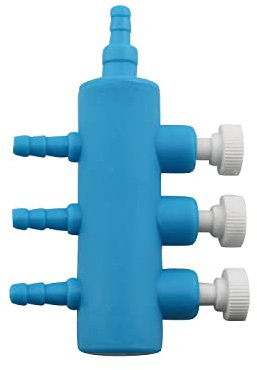 RLECS Air Manifold 8mm to 4mm 3 Way Outlet Air Flow Distributor Aquarium Air Pump Hose Splitters Oxygen Pipe Hose Distributors Fish Tank Splitter Lever for Air Tube Pipe Hose Split-Flow Connector