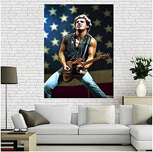 Poster Bruce Springsteen Rock Sänger Star Poster Porträt Poster Und Drucke Leinwand Malerei Kunst Wand Home Decor 50X70Cm Kein Rahmen