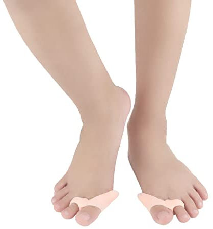 DEAVER Zehenspreizer aus Silikongel mit Ballenschutz – Zehenglätter für Hallux Valgus – Zehenspreizer – lindert Schmerzen bei schmerzenden Ballengelenken – Fußpflege