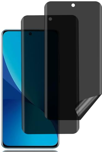 Sichtschutz Schutzfolie für Xiaomi 12/Xiaomi 12X [2 Stück], Privacy Schutzfolie, Sichtschutzfolie, Kratzfest, Blasenfrei, Anti-Fingerprint, Anti-Spy Flexibler TPU Displayschutzfoli für Xiaomi 12/12X